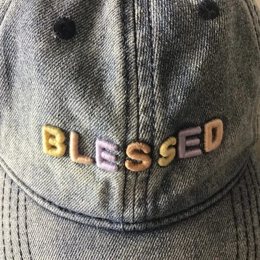 NWT Infinity Headwear Ladies Embroidered Blessed Baseball Cap